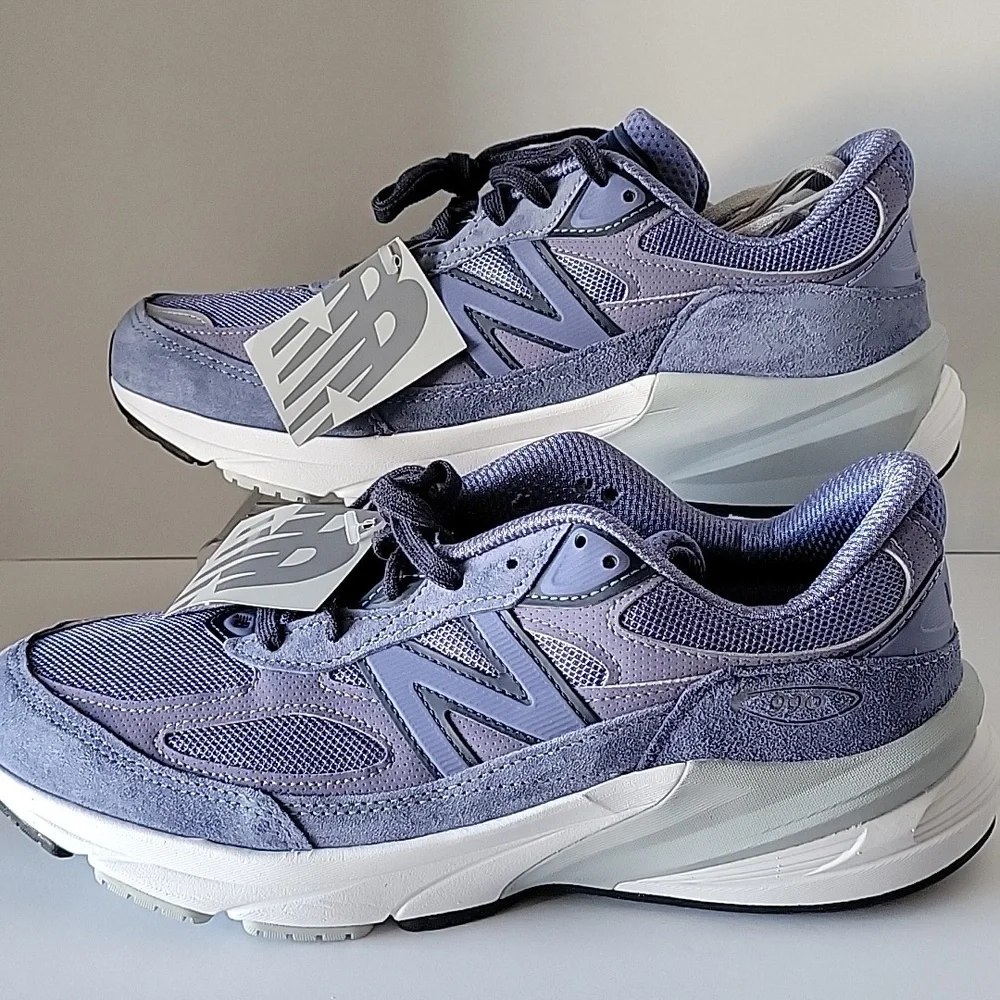 New Balance 990 Men's Lavender Mesh & Suede Sneakers Made In USA NEW! Size 9 - Picture 3 of 7